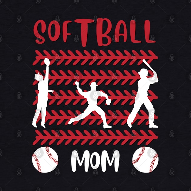 My Favorite Softball Player Calls Me Mom Gift for Softball Mother mommy mama by BoogieCreates